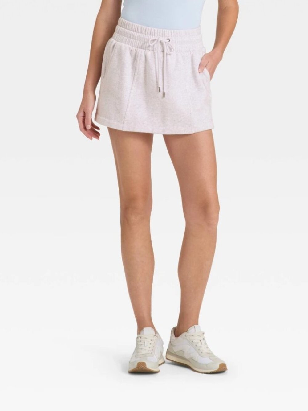 Women's Fleece Mini Skort - Universal Thread Light Heather Gray Size L